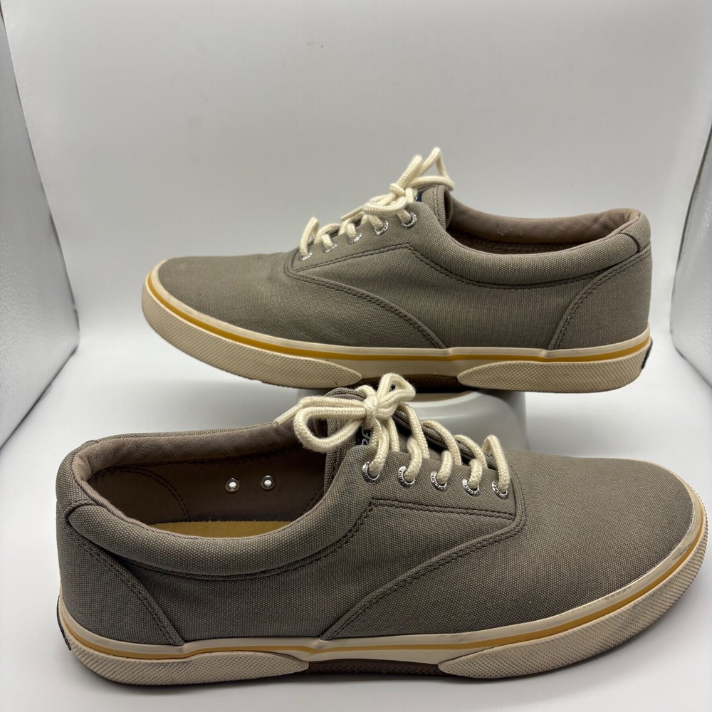 Sperry‎ Top-Sider Striper II CVO Grey Canvas Sneakers Mens 12 STS23659